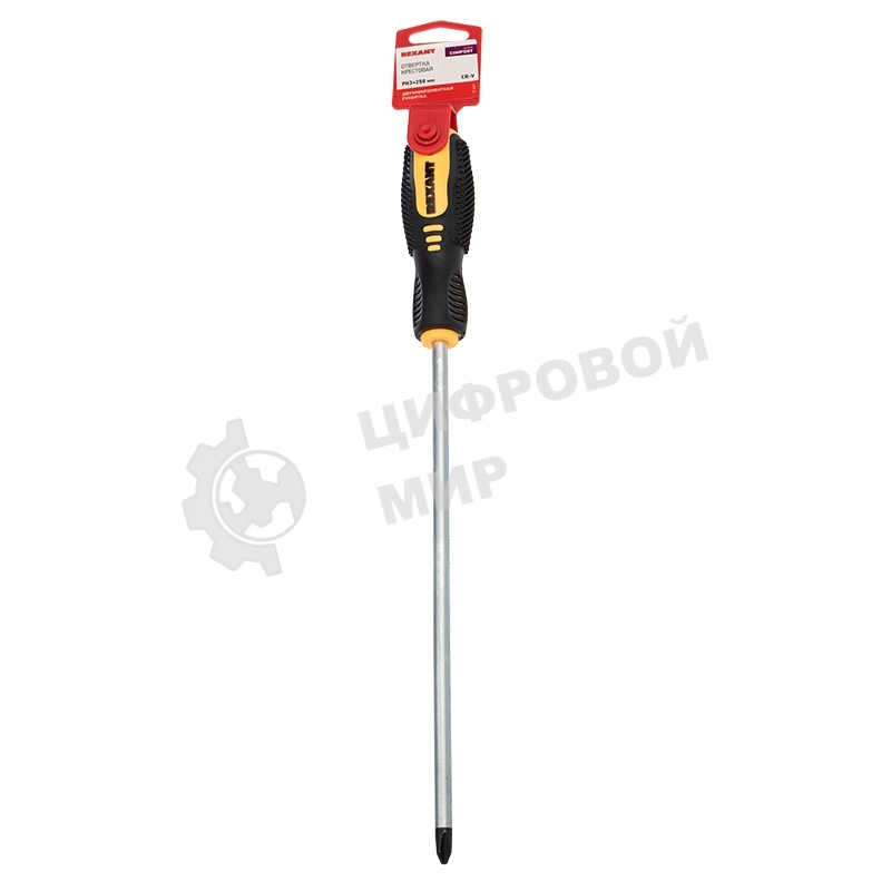 Отвертка крестовая Rexant PH 3х250 мм, двухкомпонентная рукоятка