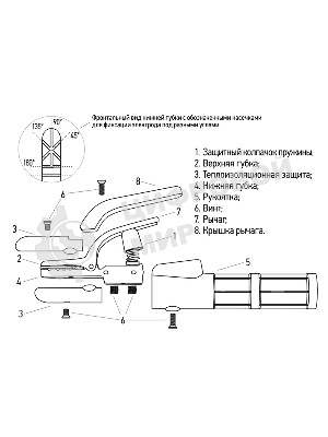Держатель электрода Rexant 500 А Italian type