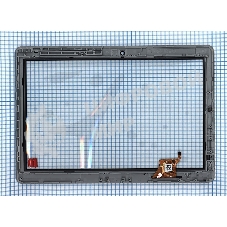 Сенсорное стекло (тачскрин) FCB0491-2015, черное с рамкой