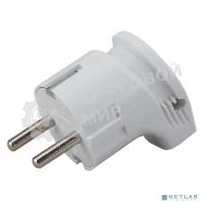 Вилка ЭРА с/з угловая 16A белая (24/480/3840)