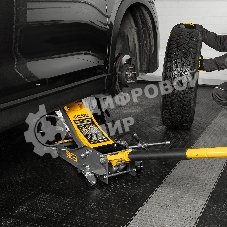 Домкрат гидравлический подкатной Denzel 3 т, 75-500 мм, быстрый подъем, низкий подхват, проф.