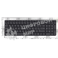 Клавиатура для ноутбука HP Spectre X360 15-CH черная с подсветкой