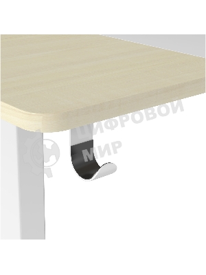 Стол компьютерный Cactus CS-EDL-WWD столешница МДФ дуб молочный каркас белый