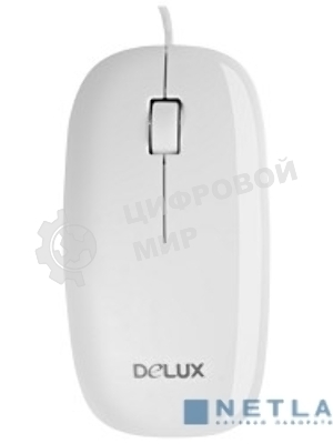 Мышь DELUX DLM-111 оптическая 3D mini, USB (2 кнопок+скролл) белая
