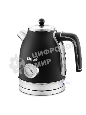 Чайник электрический Kitfort КТ-6102-1 черный с серебром
