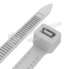 Хомут-стяжкa нейлоновая с тройным замком Rexant 200x3,6 мм, белая, упаковка 100 шт.