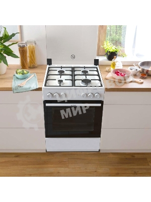 Плита комбинированная Gorenje GK6A20WF белый, конфорок 4 газовых, духовка 65 л, 60 см x 85 см x 60 см