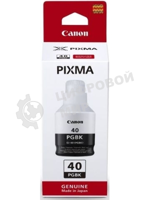 Контейнер с чернилами Canon GI-40 BK для GM2040/G5040/G6040. Черный. 6000 страниц.