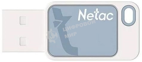 Флешка USB Netac UA31 (NT03UA31N-016G-20BL), 16Gb, USB 2.0, R/W 110/45, синий/белый