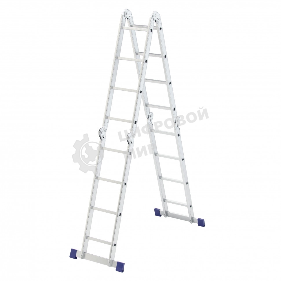 Лестница шарнирная алюминиевая Сибртех, 4х4
