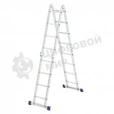 Лестница шарнирная алюминиевая Сибртех, 4х4