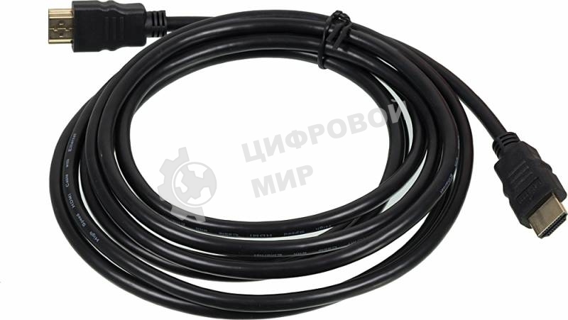 Кабель аудио-видео High Speed ver.1.4 HDMI (m)/HDMI (m) 3м. позолоченные контакты черный