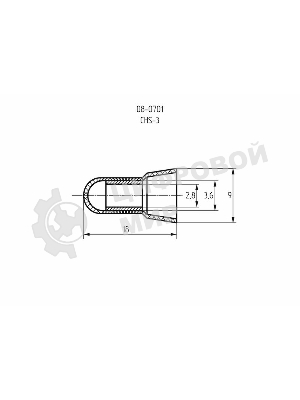 Концевая изолированная заглушка Rexant КИЗ-1, ø 2,8 мм (1,0-2,5 мм²)
