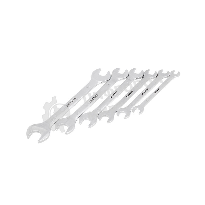 Набор ключей рожковых Rexant (8-19 мм), 6 шт., CrV, зеркальное хромирование