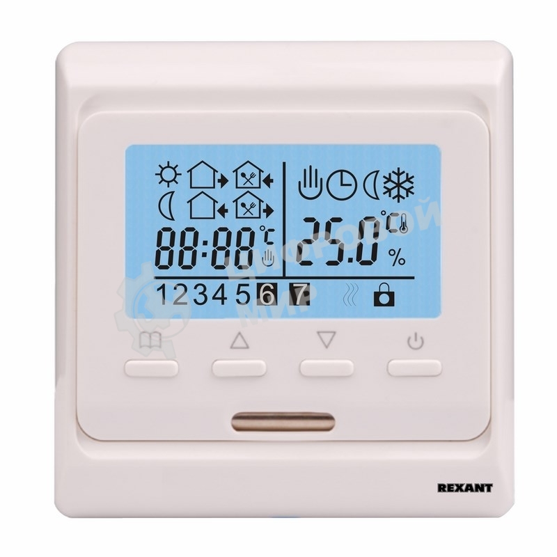 Терморегулятор Rexant с дисплеем и автоматическим программированием R51XT