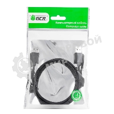 Кабель Greenconnect интерфейсный USB 2.0 1m AM/AM, AWG 28/28 Premium, двойное экранирование, антифриз, черный