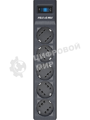 Сетевой фильтр Pilot sG-Max 5 outlets (GP), 15А/3.3 kVt, automatic circuit-breaker, 5 m, gfaphite