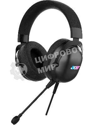 Гарнитура Acer AHW122 чёрный, проводная, USB, подсветка