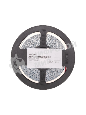 Лента светодиодная Rexant 24В, SMD2835, 9,6Вт/м, 120 LED/м, 4000K, 10мм, 5м, IP20