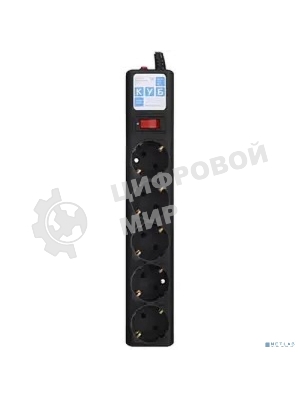 Сетевой фильтр Powercube SPG5-С3 3 м, 5 розеток, черный, коробка