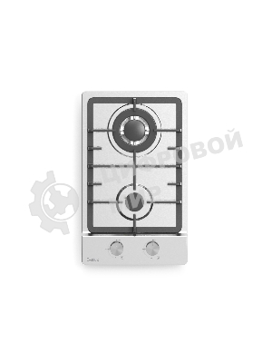 Газовая варочная панель Evelux HEG 330 X Hi-Tech, 30 см, 2 конфорки, WOK-конфорка, чугунные решетки, газ-контроль, электроподжиг, механическое управление, нержавеющая сталь