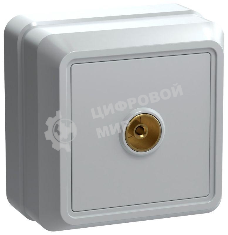 Розетка телевизионная TV 1-м ОП Октава РТВ20-ОБ IP20 белый IEK EAO10-K01-DC