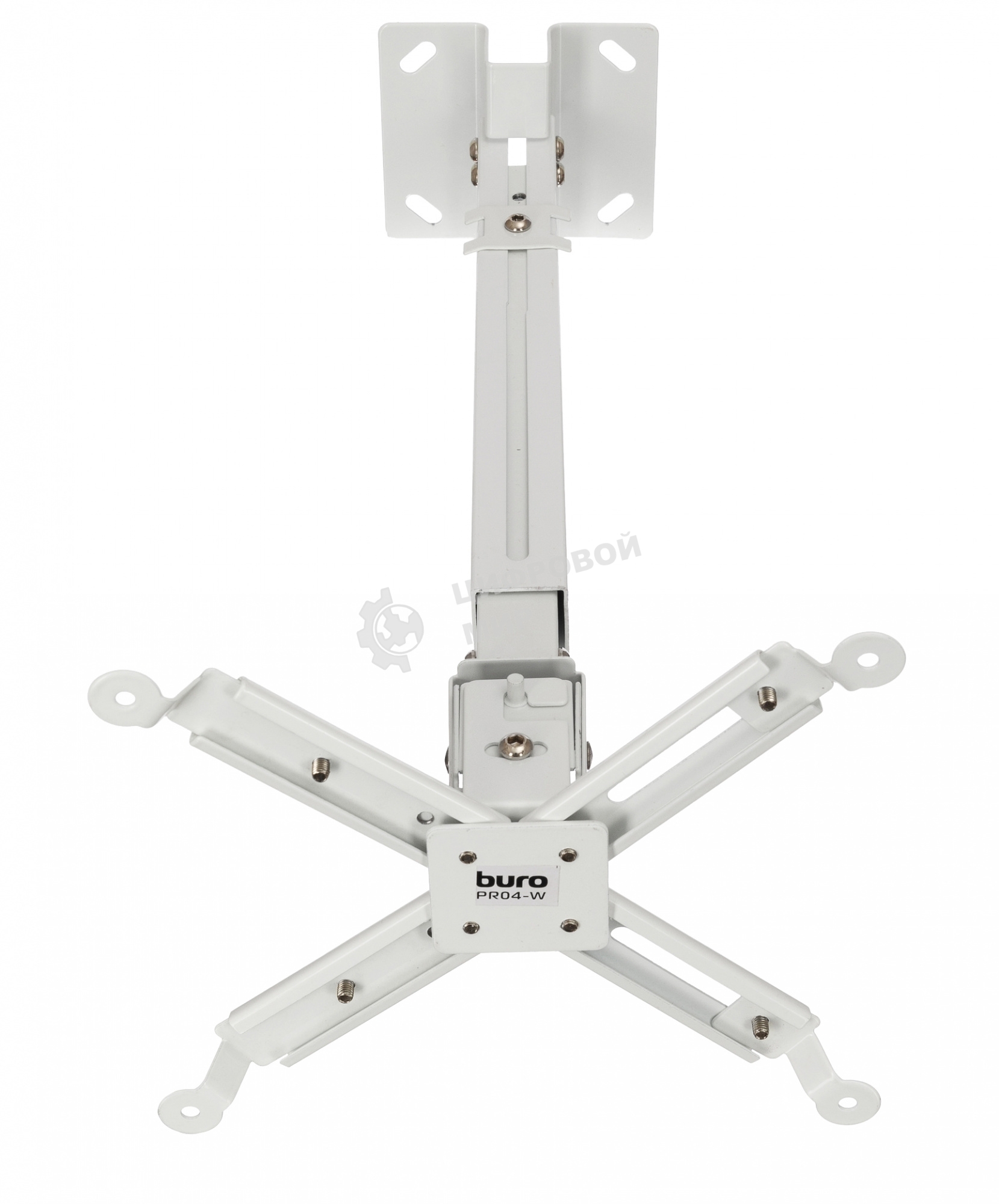 Кронштейн для проектора Buro PR04-W белый макс.20кг потолочный поворот и наклон