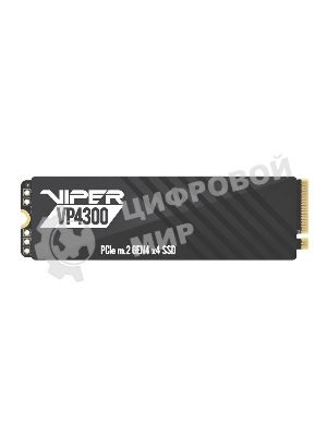 Накопитель SSD Patriot Viper VP4300, 2Tb, PCIe 4.0 x4, M.2 2280, NVMe, R/W 7400/6800, с радиатором