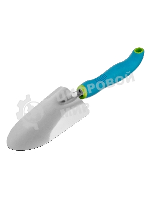 Совок посадочный широкий, 90х320 мм, нерж. сталь, двухкомпонентная рукоятка, PREMIUM PLUS Palisad