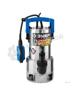 Насос ЗУБР НПГ-Т3-750-С профессионал т3 погружной дренажный для грязной воды d частиц до 35мм 750В