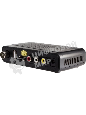 Приставка для цифрового ТВ Hyundai H-DVB520 черный + WiFi-адаптер, DVB-T2, DVB-T, DVB-C, HDMI, USB 2.0 х2