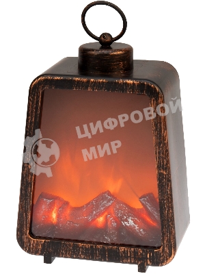 Светодиодный камин Neon-night Лофт с эффектом живого огня 17х10х24,5 см, 3хС (не в комплекте) и USB (в комплекте)