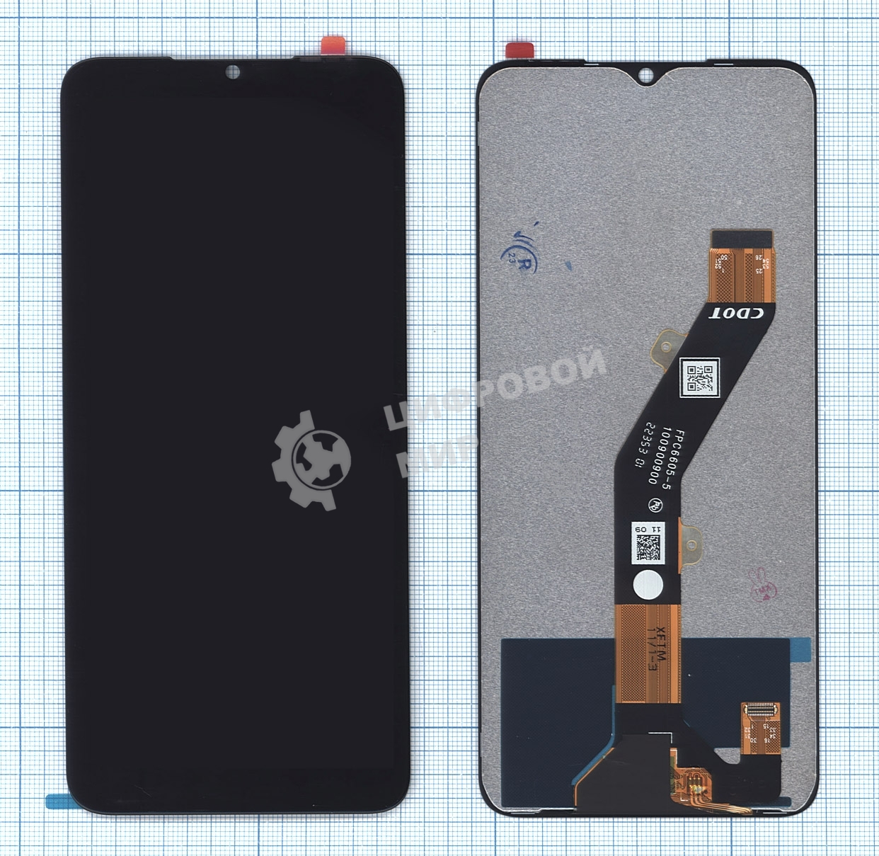 Дисплей (модуль) для Infinix Smart 7 (X6515), Tecno Spark Go 2023 в сборе с тачскрином черный