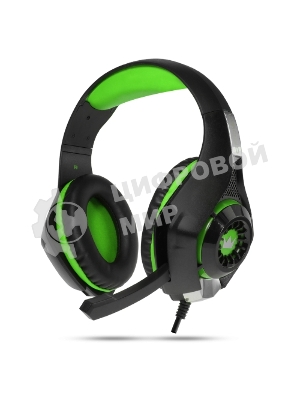 Гарнитура Crown CMGH-102T зеленый, проводная, USB