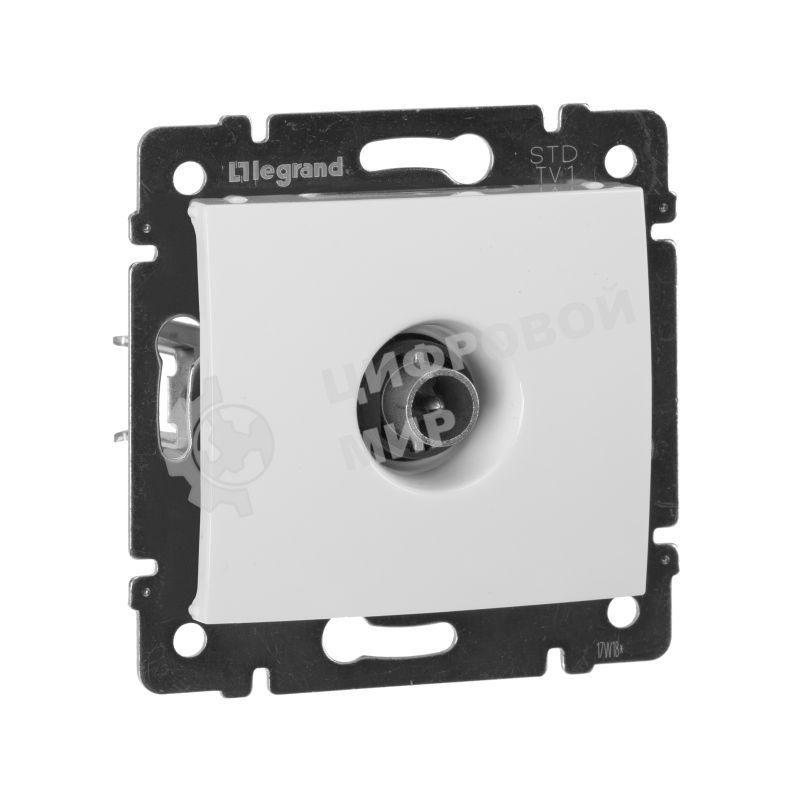 Розетка телевизионная TV Valena звезда 1,5Дб 2400МГц (белая)