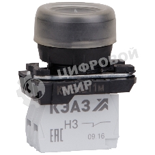 Кнопка КМЕ 4211м 1но+1нз цилиндр IP65 черный КЭАЗ 248243
