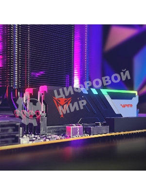 Оперативная память Patriot Viper Venom, DDR5, 32Gb (2x16Gb), 6400MHz, CL32, DIMM, с радиаторами, RGb, черный