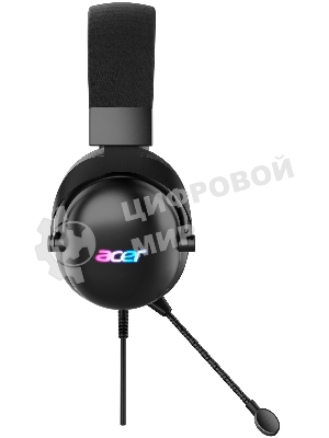 Гарнитура Acer AHW122 чёрный, проводная, USB, подсветка