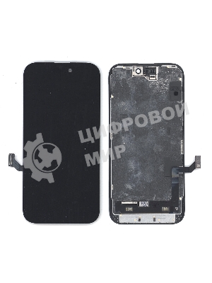 Дисплей (модуль) для Apple iPhone 15 в сборе с тачскрином, черный (OR)