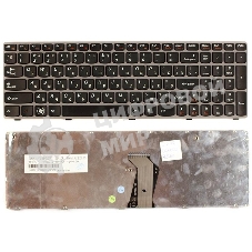 Клавиатура для ноутбука Lenovo IdeaPad Z560 Z565 G570 G770 черная с серой рамкой