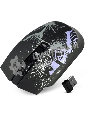 Мышь беспроводная Crown CMM-930W черный, 1600 dpi, радиоканал, USB, кнопки - 4