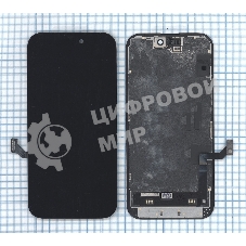 Дисплей (модуль) для Apple iPhone 15 в сборе с тачскрином, черный (OR)