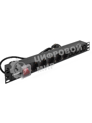 Блок розеток горизонтальный ExeGate ServerPro PDU-19H009 Al-5C135S-EU2.5-SW, 19
