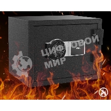 Сейф огнестойкий Deli ET587 380x 420x 300 мм, электронный/ключевой, черный