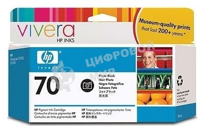 Картридж струйный HP №70 C9449A фото черный для HP DJ Z2100/Z3100 (130мл)