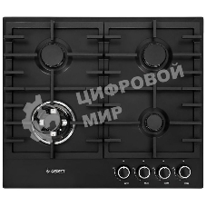 Газовая варочная панель Gefest ПВГ 1214-01 К2 черный матовый