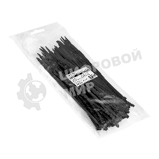 Стяжка (хомут) нейлоновая ExeGate EX293134RUS CV66-350x7.5B (нейлон 6.6, 350x7.5 мм, неоткрывающаяся, halogen free, -40°C - +85°C, черная, 100 шт)