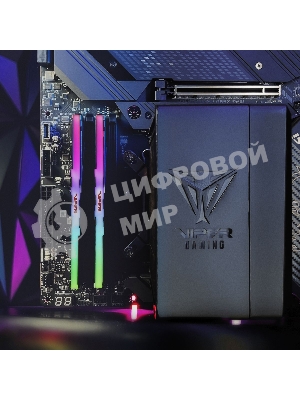 Оперативная память Patriot Viper Venom, DDR5, 32Gb (2x16Gb), 6400MHz, CL32, DIMM, с радиаторами, RGb, черный