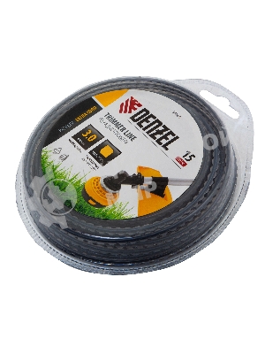 Леска для триммера Denzel двухкомпонентная зубчатый квадрат, 3,0мм х 15м, блистер EXTRA CORD