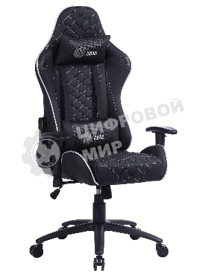 Кресло Cactus CS-CHR-030BLS черный, экокожа, подголовник